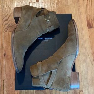 Saint Laurent Tan Suede Jodhpur Boot 10/43